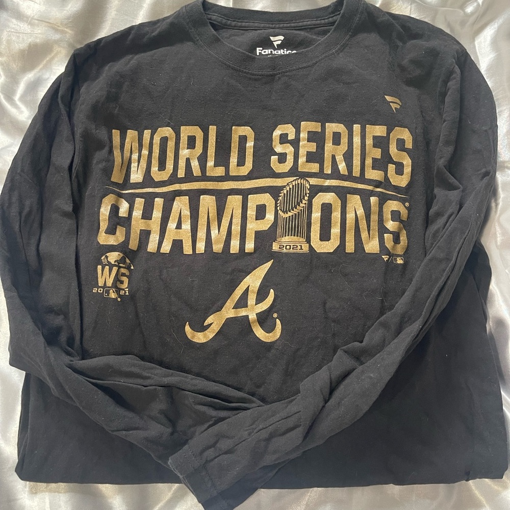 Fanatics Black and Gold World Series Champions Long Sleeve Shirt